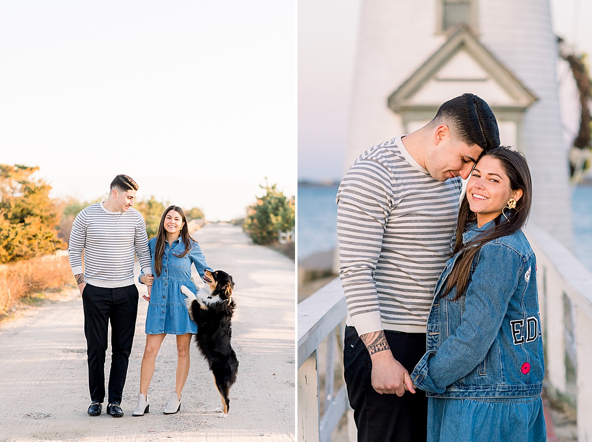 Brant Point Lighthouse Engagement Session at Sunset