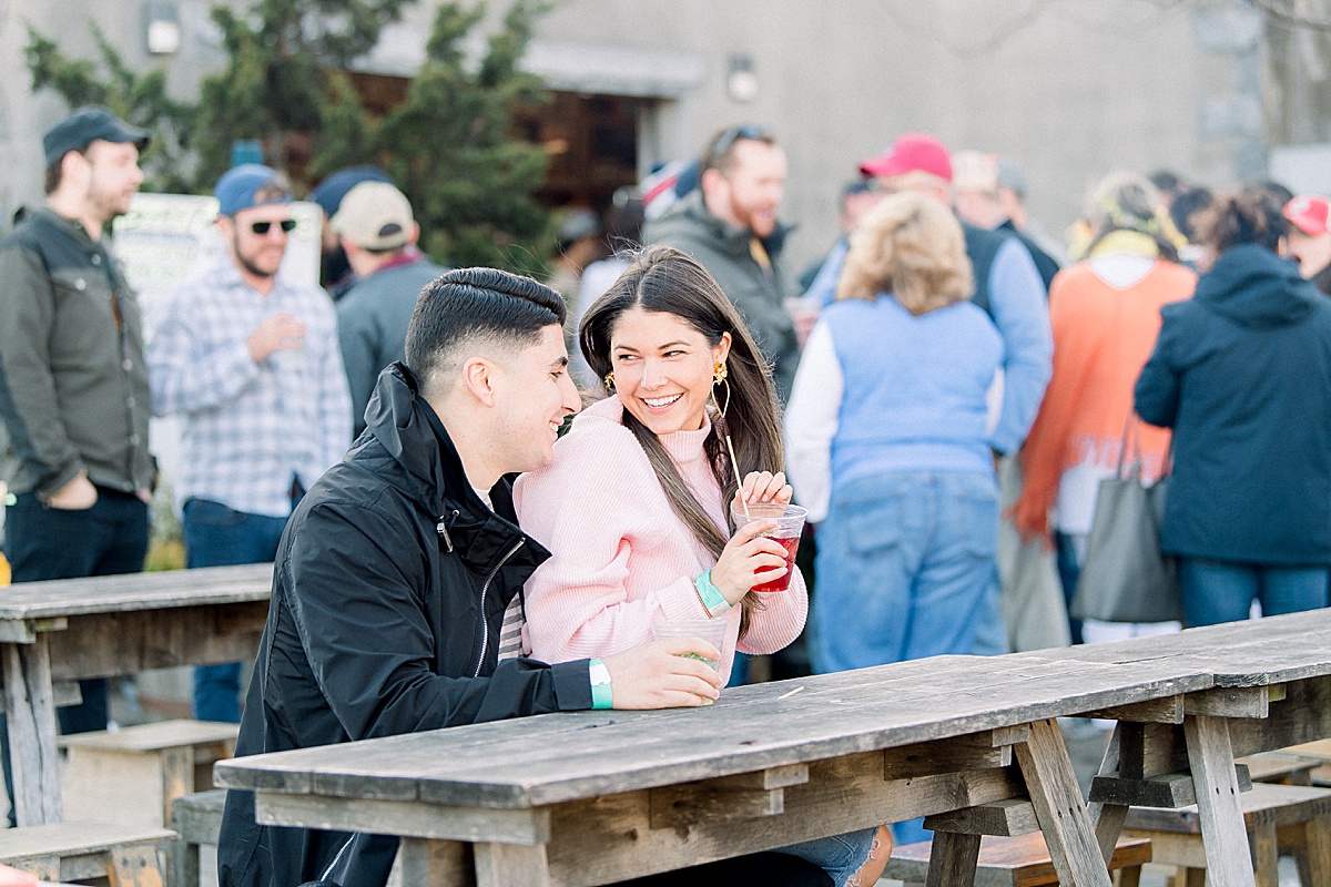 Cisco Brewery Nantucket Engagement Photos by Rebecca Love Photography