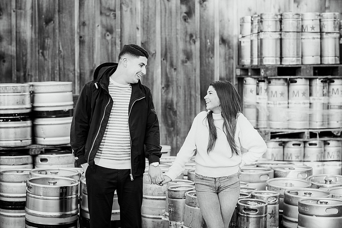 Cisco Brewery Nantucket Engagement Photos by Rebecca Love Photography