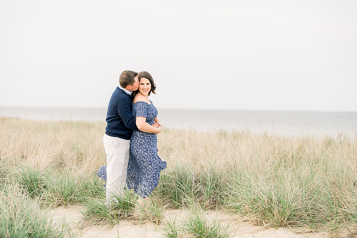A spring Engagement Session on Sconset Beach by Rebecca Love Photography