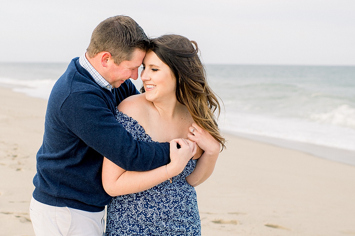 A spring Engagement Session on Sconset Beach by Rebecca Love Photography
