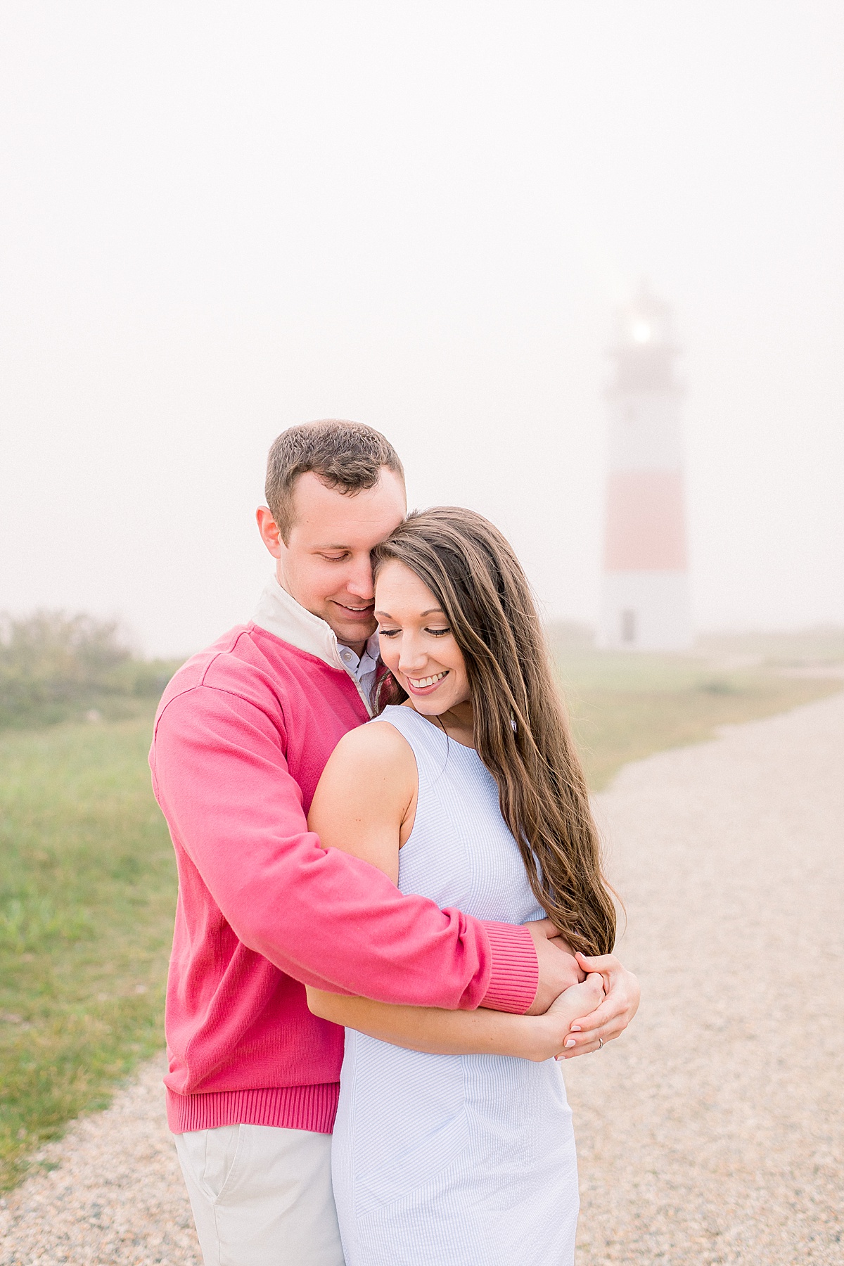 Nantucket Engagement Photos at the Sankaty Lighthouse with Tyler and Kaitlyn