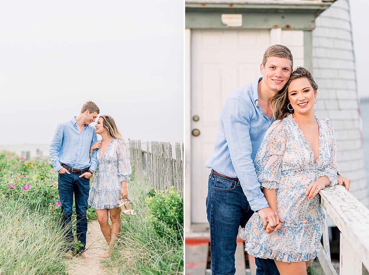 MacKenzie and Hunter's Nantucket Engagement at Brant Point Lighthouse