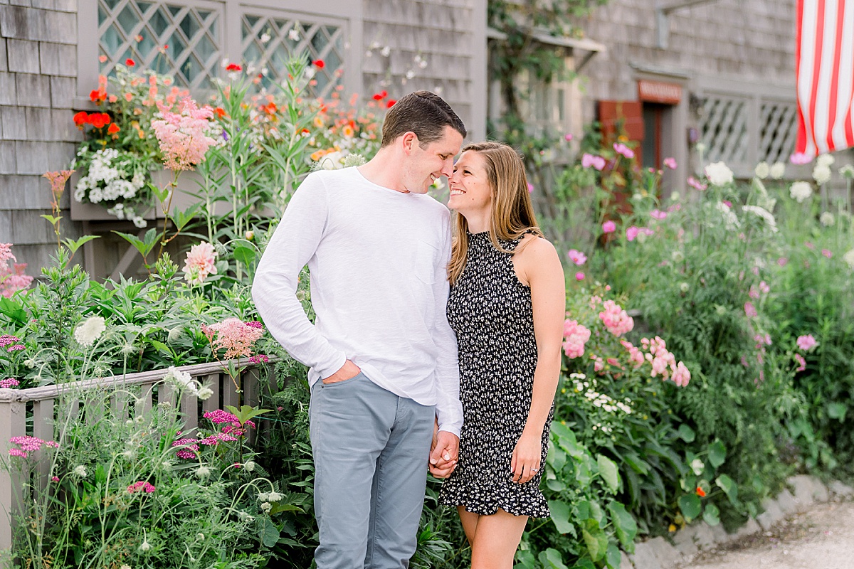 Kaelyn and Andrew's Summer Nantucket Engagement Photos in Sconset