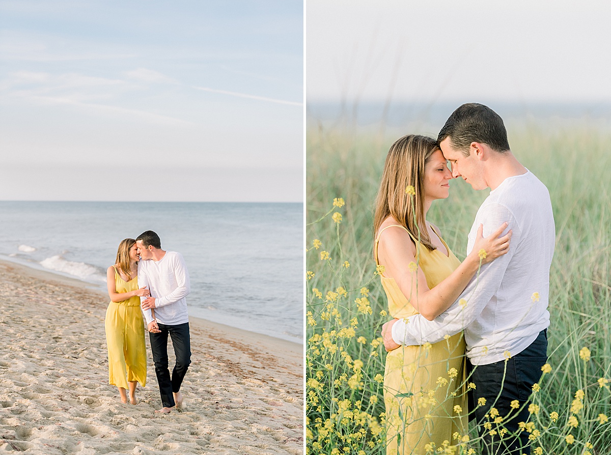 Kaelyn and Andrew's Summer Nantucket Engagement Photos in Sconset at the Beach