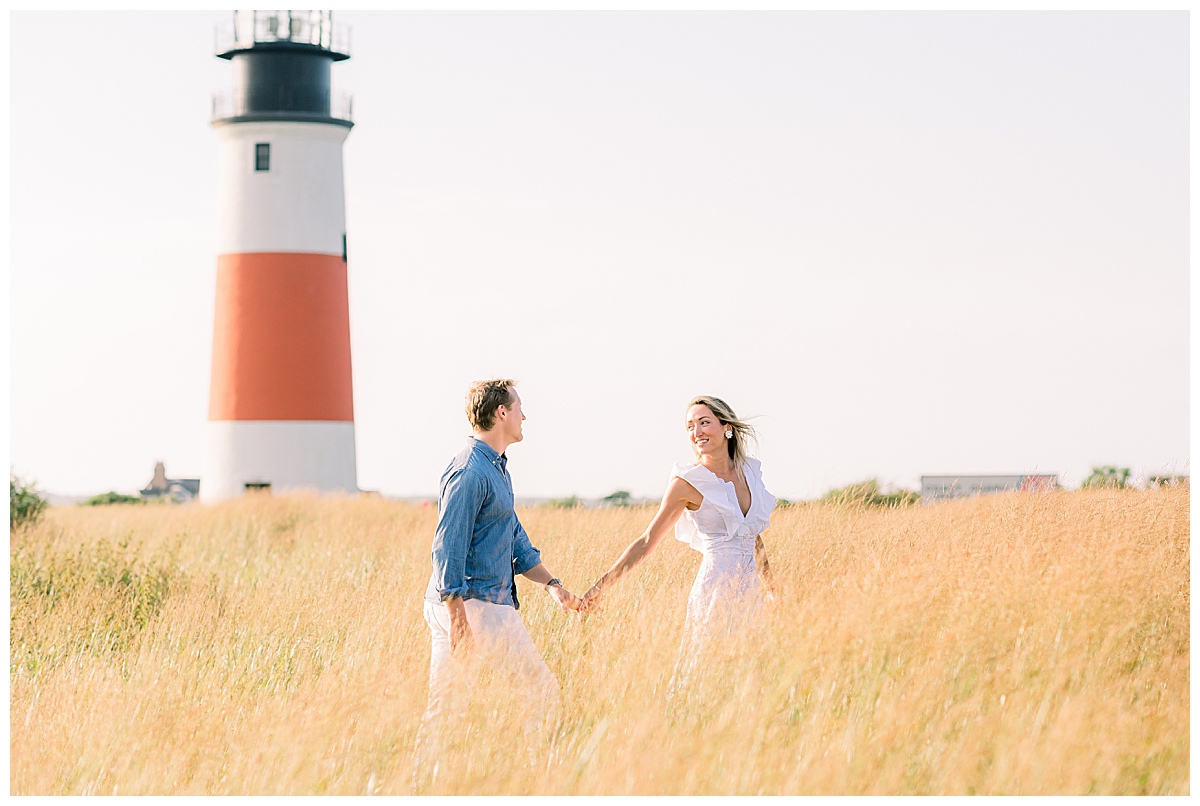 Sammy and John's Romantic Nantucket Engagement at Sankaty Lighthouse