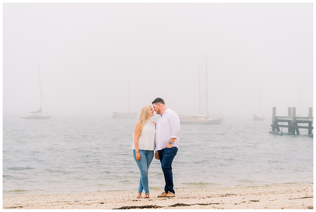 Madison and Patrick's Foggy Nantucket Engagement