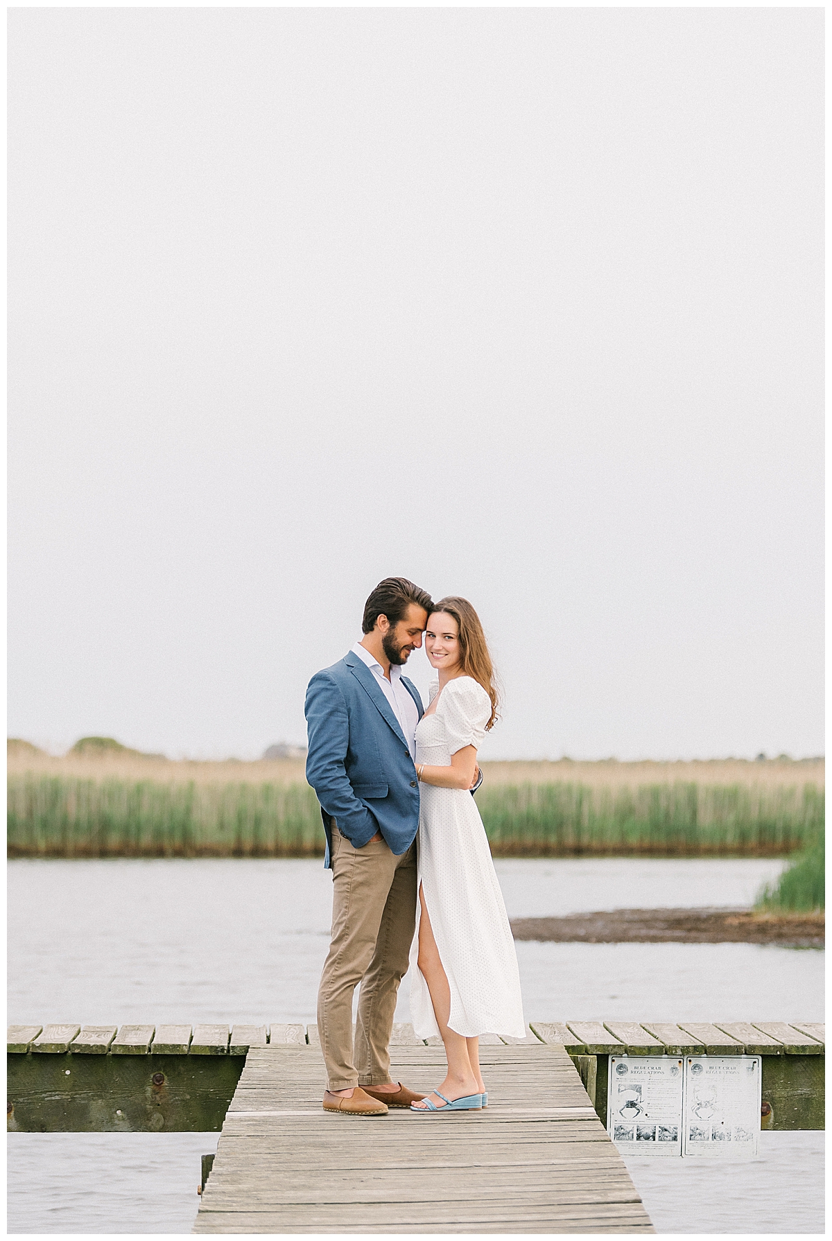 Jane and Richard's Nantucket Engagement Session on the dock