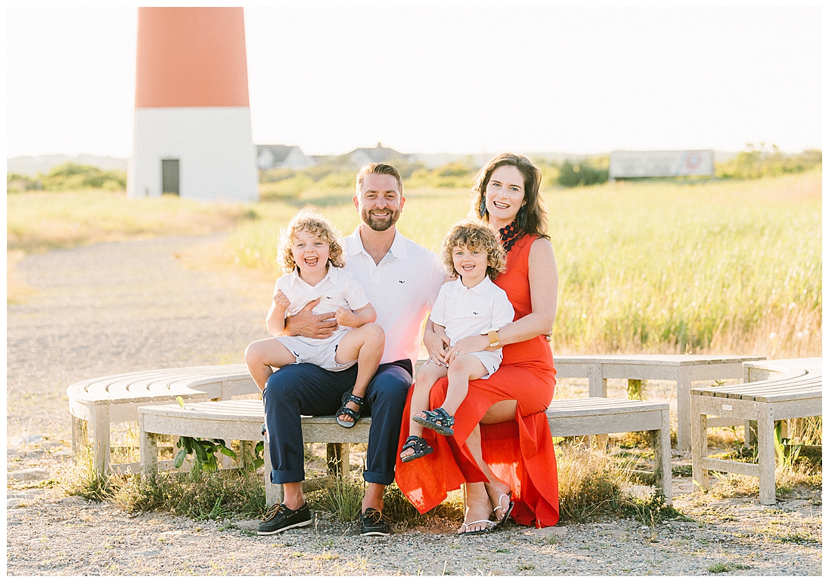 Danielle's Family photos at Sankaty Lighthouse