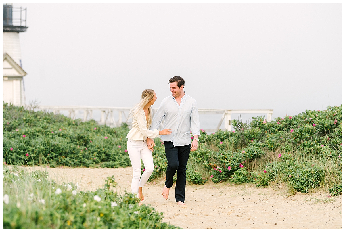 Colby and Haley's Nantucket Proposal at Brant Point Lighthouse in Nantucket