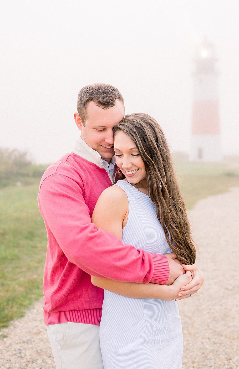 Nantucket Engagement Photos at Sankaty Lighthouse by Rebecca Love Photography