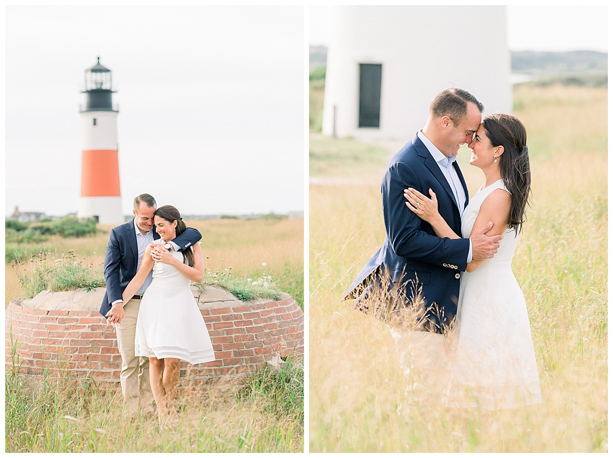 Joann and Mark's Nantucket Engagement at Sankaty Lighthouse